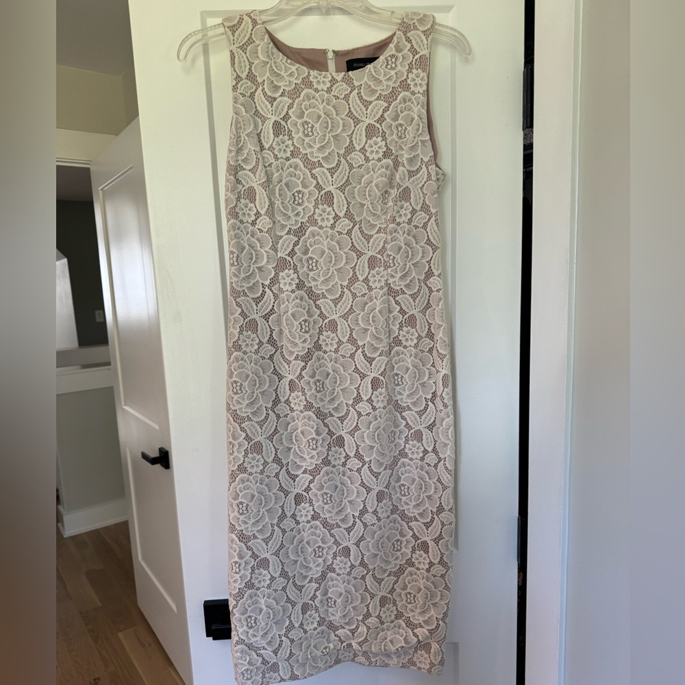 White/creamy lace dress